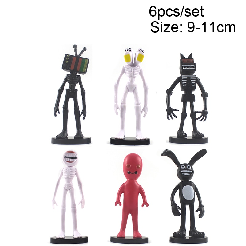 New 6pcs set Siren Head Action Figure Toys 10cm Cartoon Sirenhead Horror Model PVC Figurines Toy 3 - Siren Head Plush