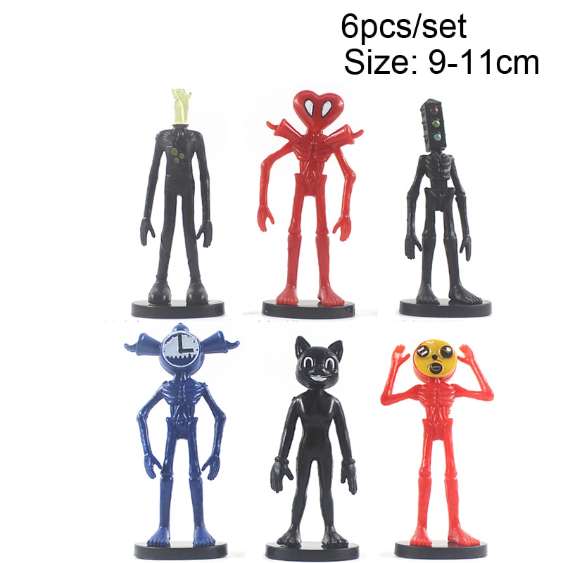 New 6pcs set Siren Head Action Figure Toys 10cm Cartoon Sirenhead Horror Model PVC Figurines Toy 4 - Siren Head Plush